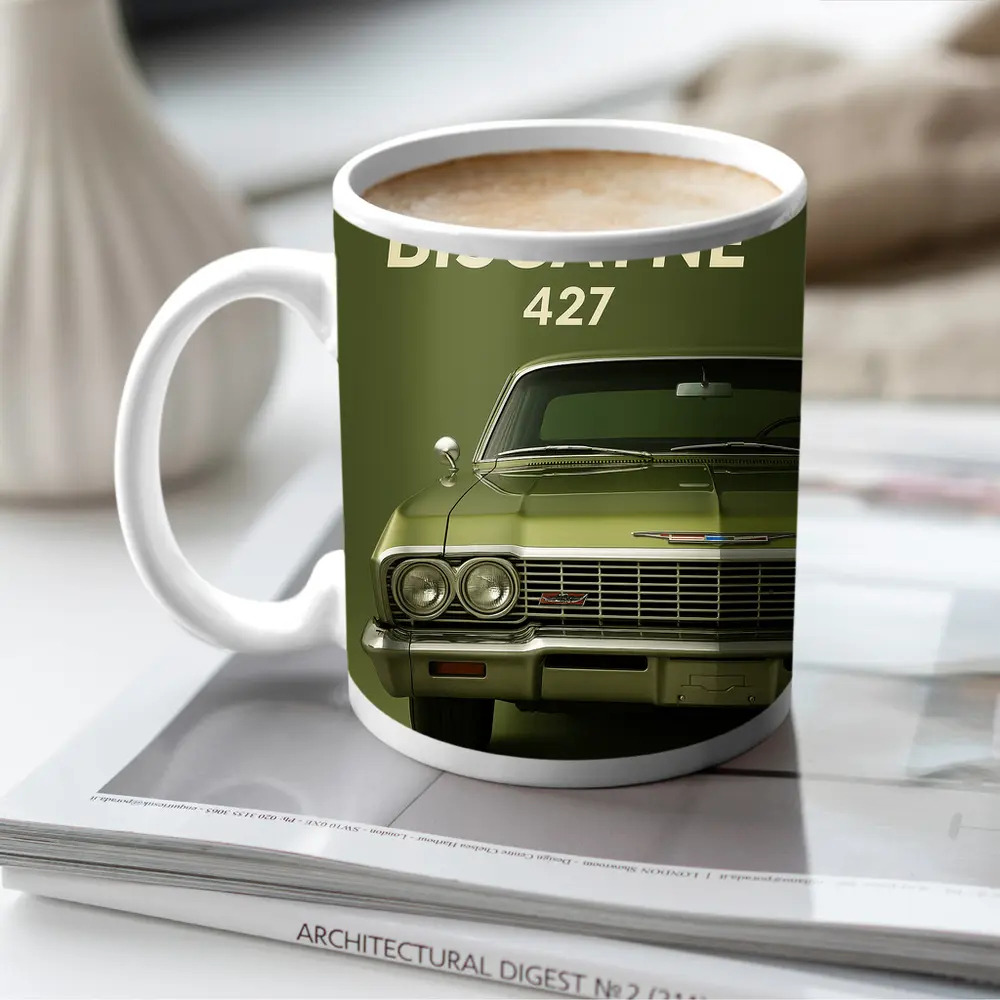 Chevrolet Biscayne 427 Classic Car Green – Mugs