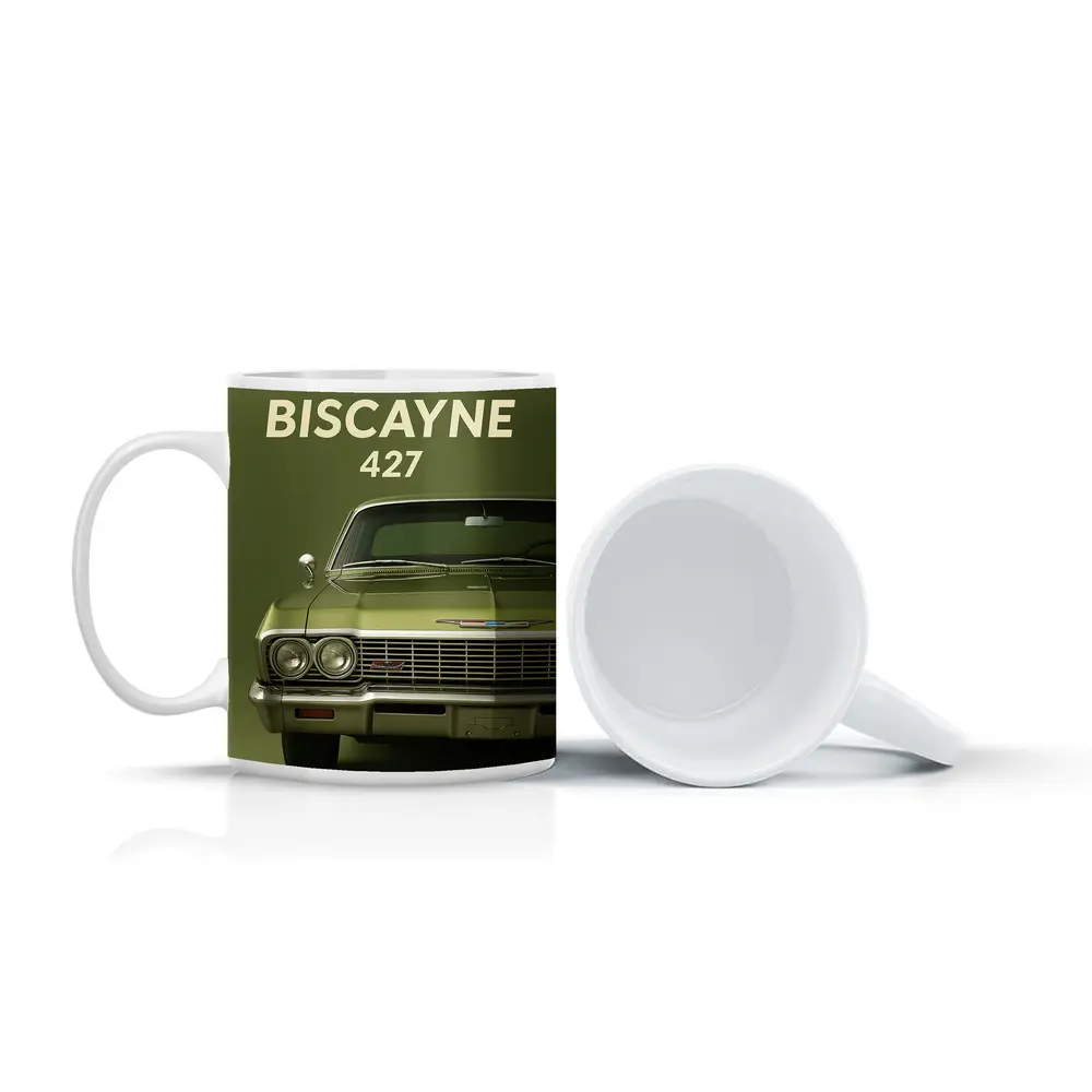 Chevrolet Biscayne 427 Classic Car Green – Mugs