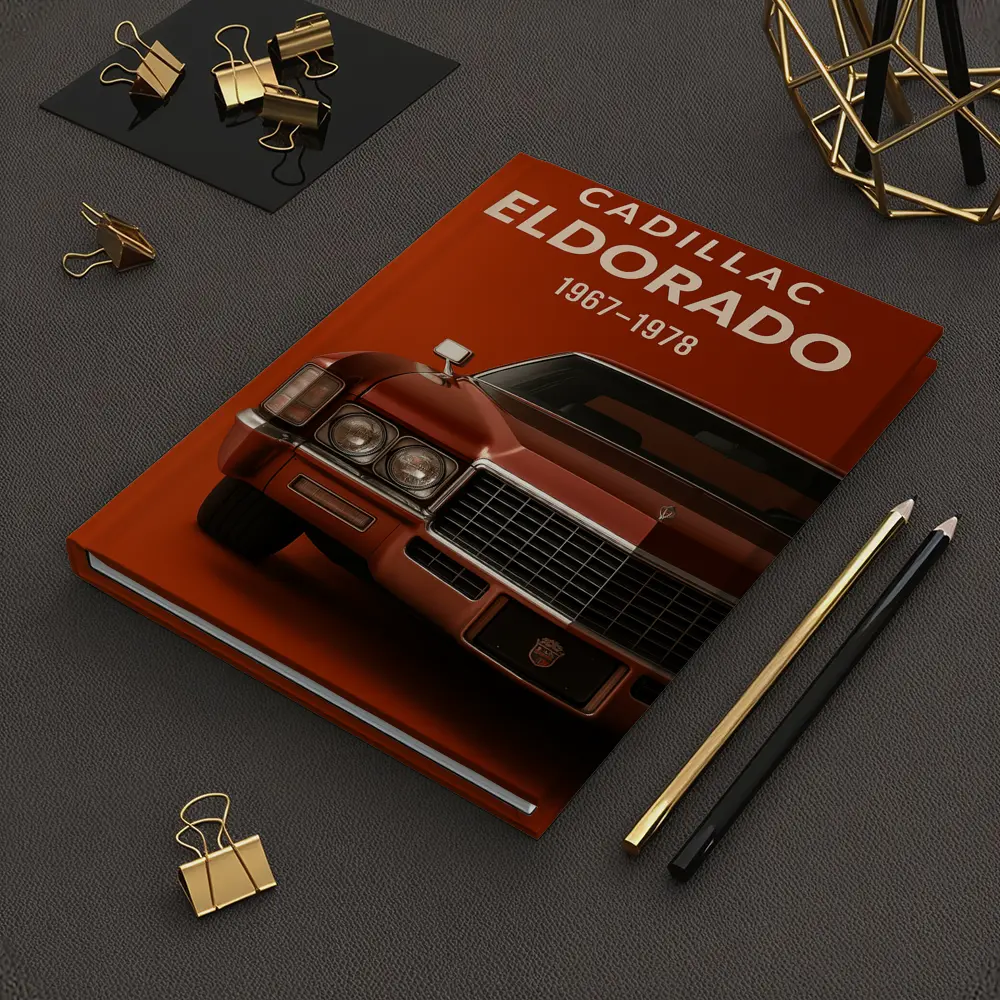 Cadillac Eldorado Classic Car Red Background – Notebooks
