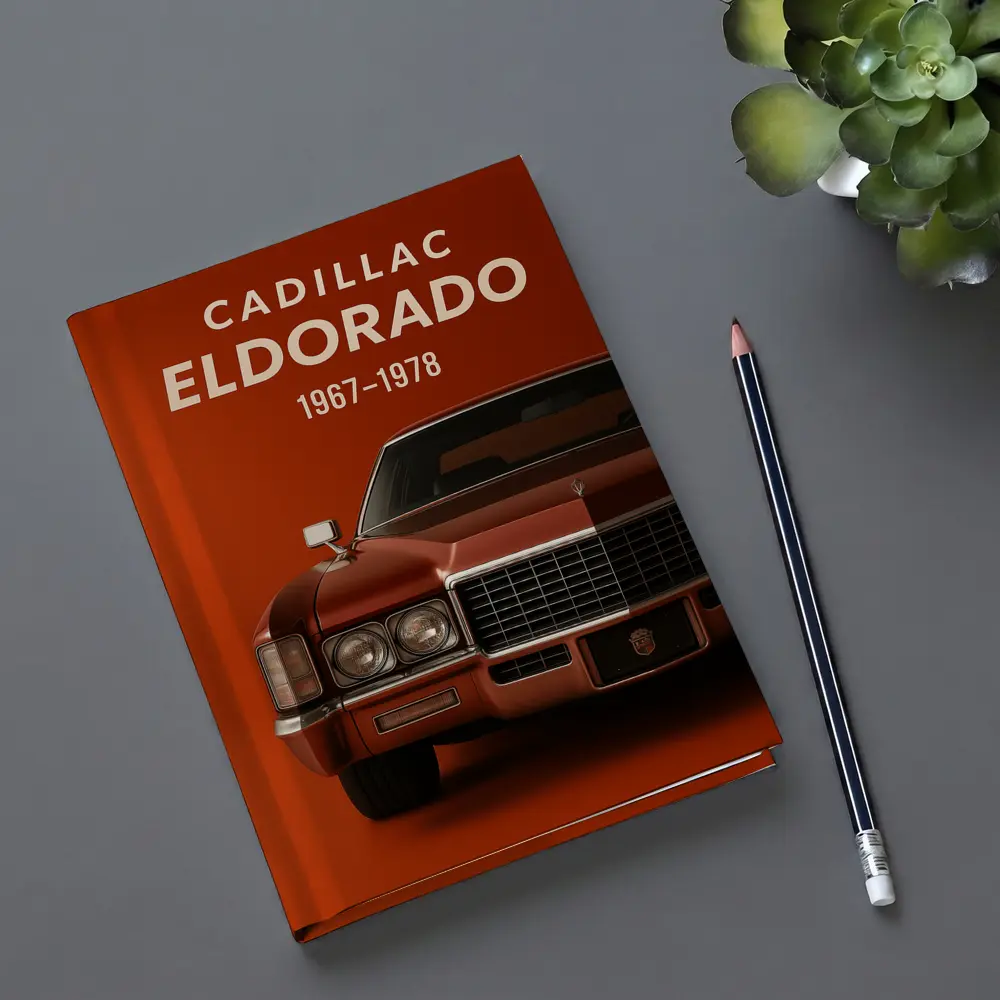 Cadillac Eldorado Classic Car Red Background – Notebooks