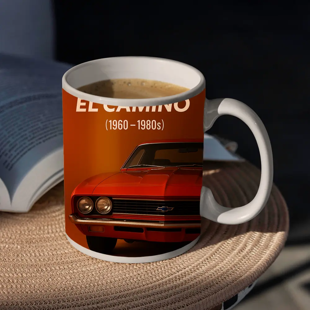 Chevrolet El Camino Classic Muscle Car Orange – Mugs