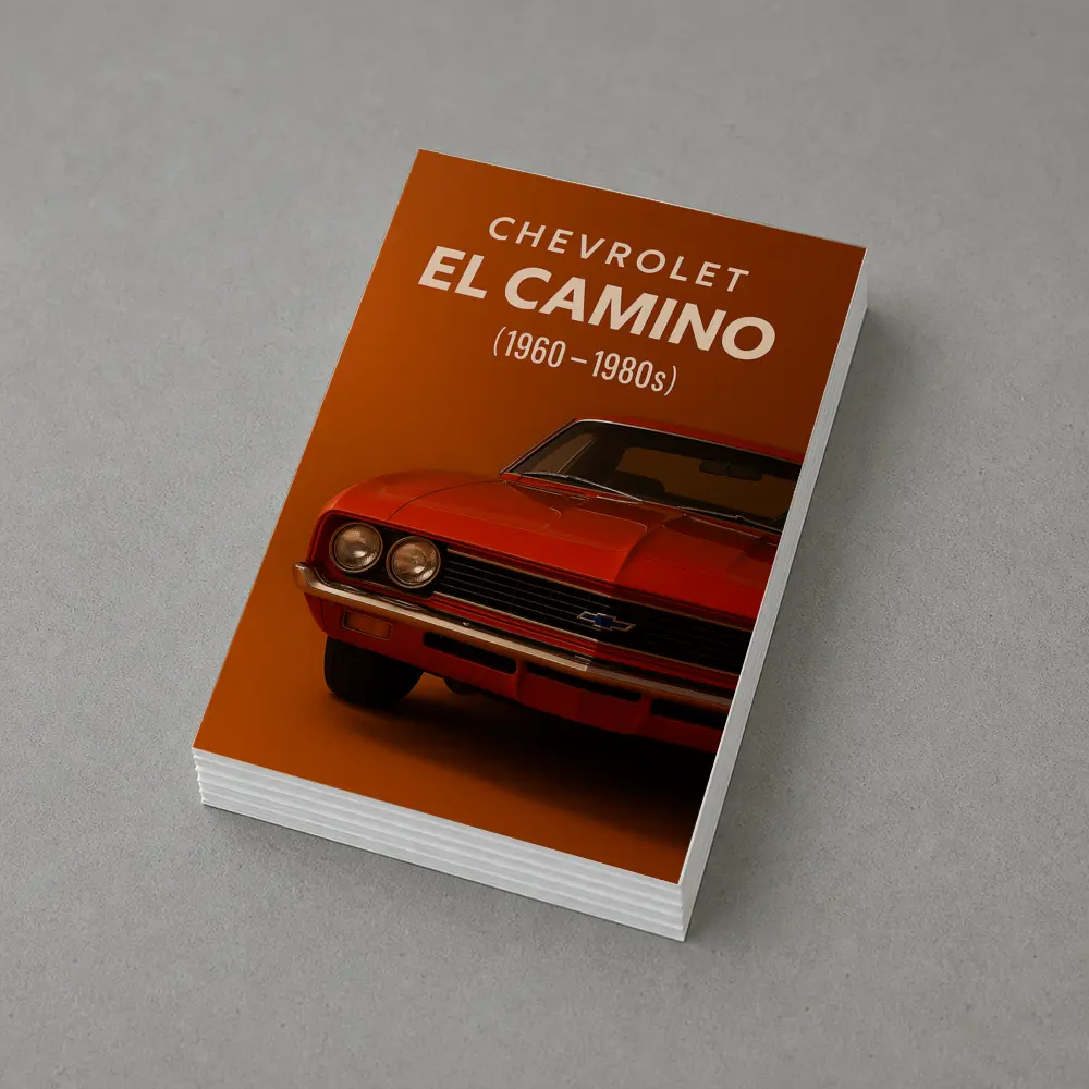 Chevrolet El Camino Classic Muscle Car Orange – Postcards