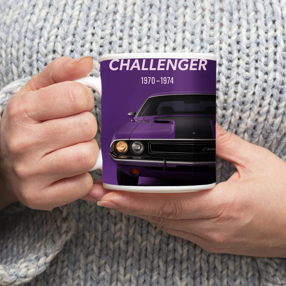 Dodge Challenger Classic Muscle Car Purple – Mugs