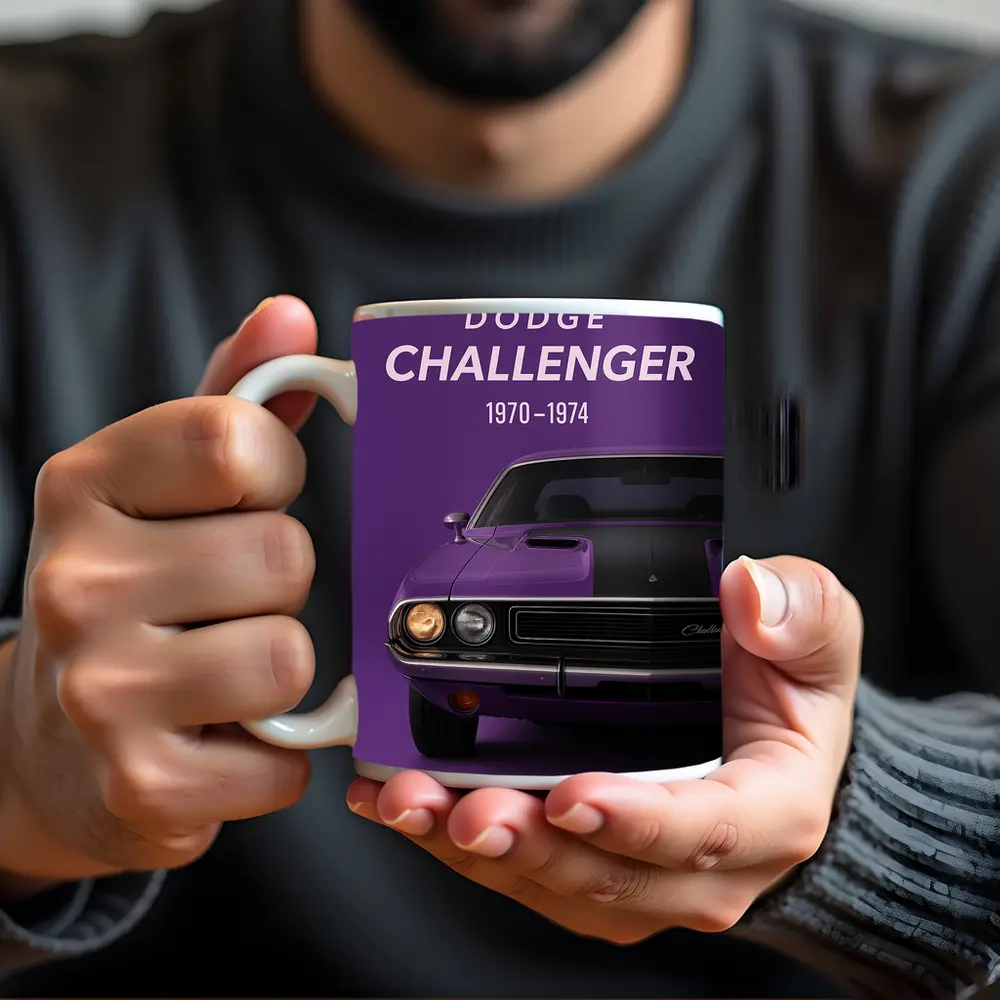 Dodge Challenger Classic Muscle Car Purple – Mugs