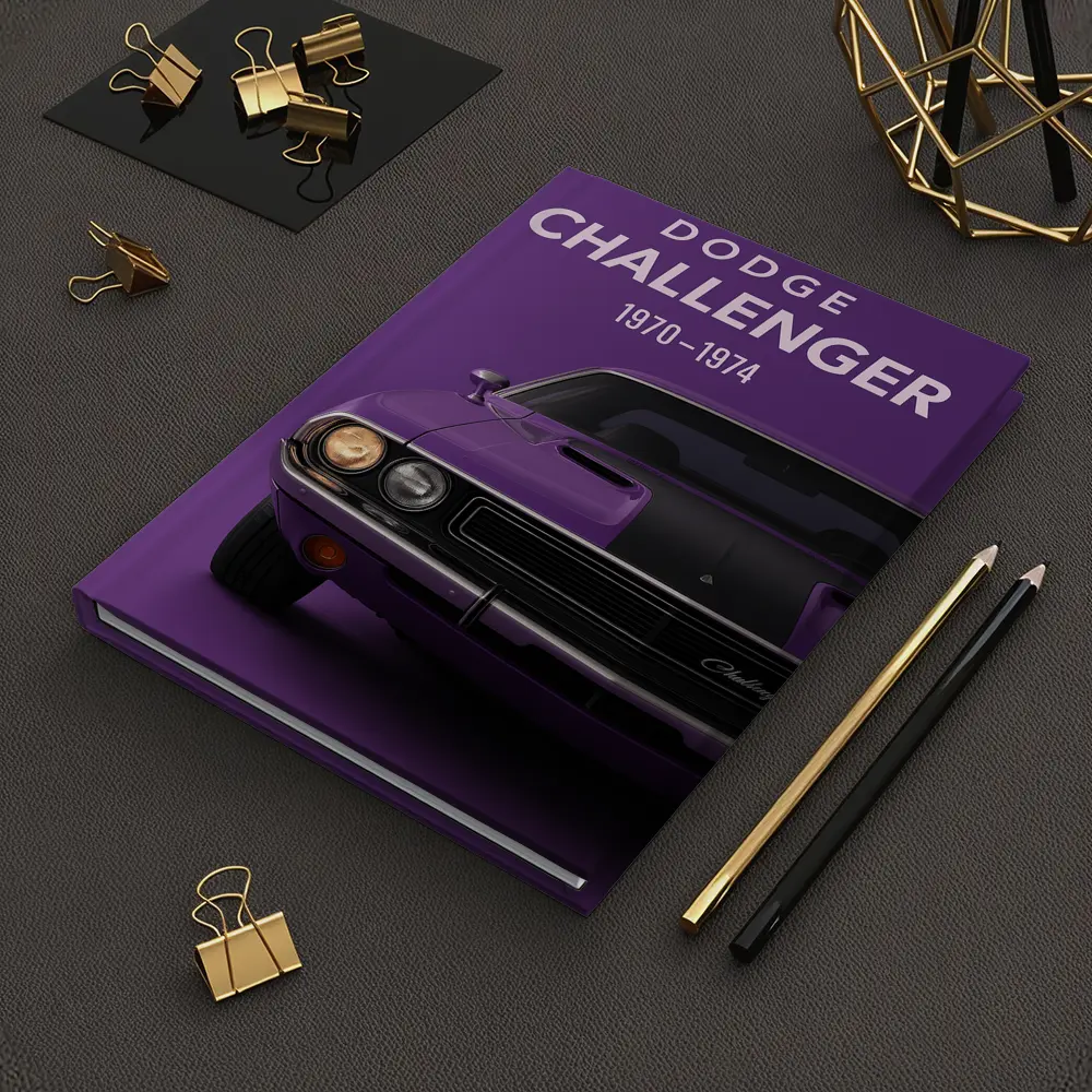 Dodge Challenger Classic Muscle Car Purple – Notebooks