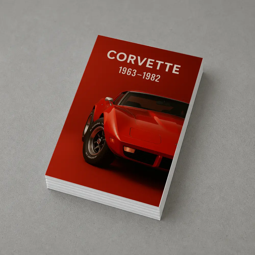 Chevrolet Corvette Classic Red Muscle Car Art – Postcards