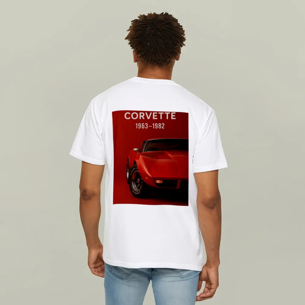 Chevrolet Corvette Classic Red Muscle Car Art – T-Shirts