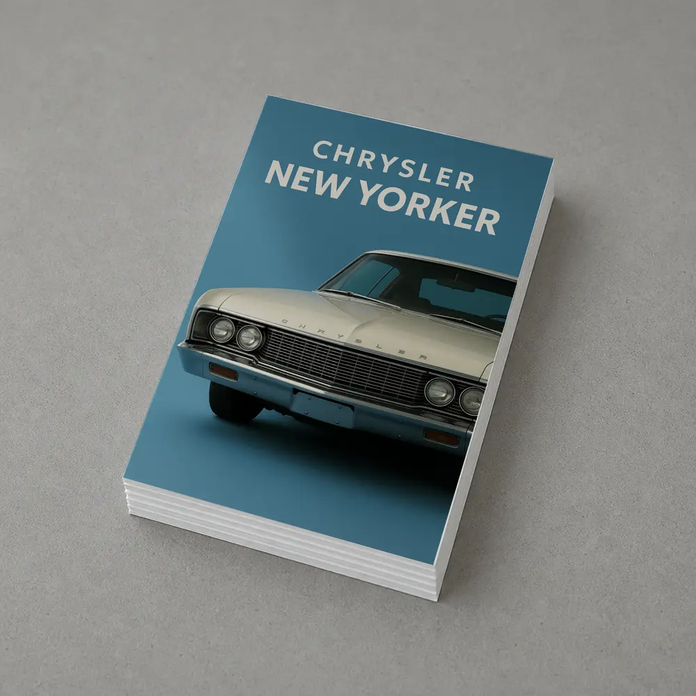 Chrysler New Yorker Classic Car Blue Background – Postcards