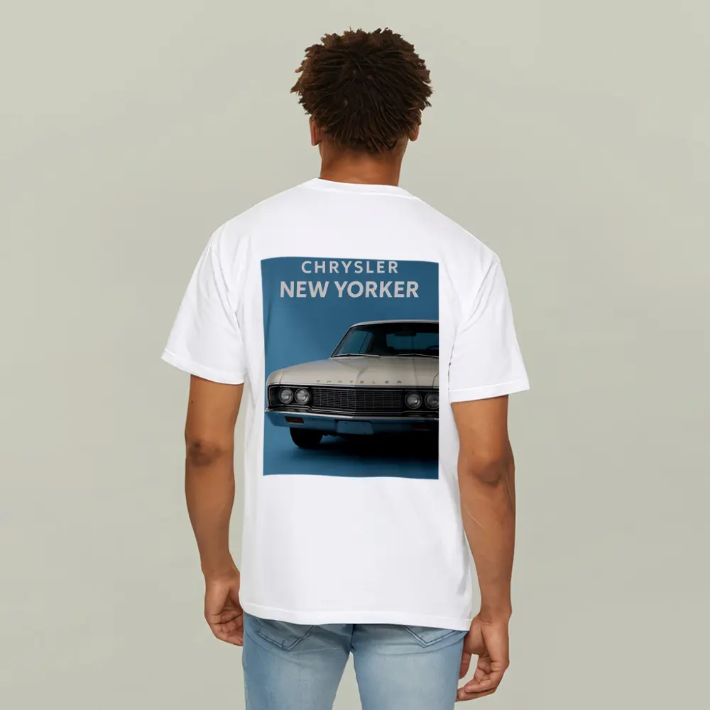 Chrysler New Yorker Classic Car Blue Background – T-Shirts