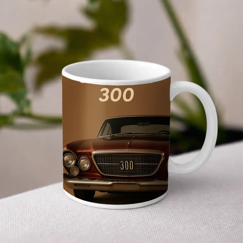 Chrysler 300 Classic Car Beige Background – Mugs