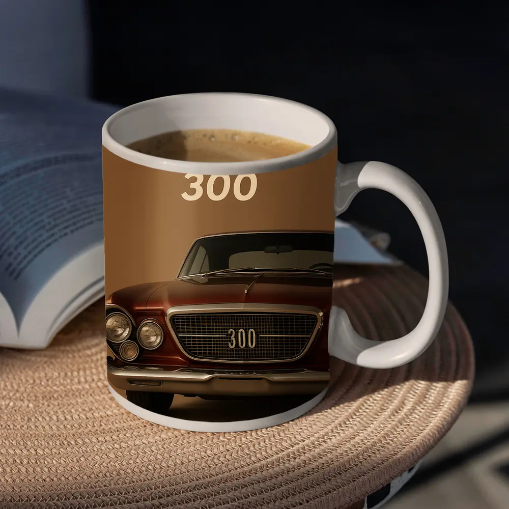 Chrysler 300 Classic Car Beige Background – Mugs