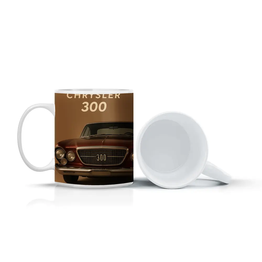 Chrysler 300 Classic Car Beige Background – Mugs