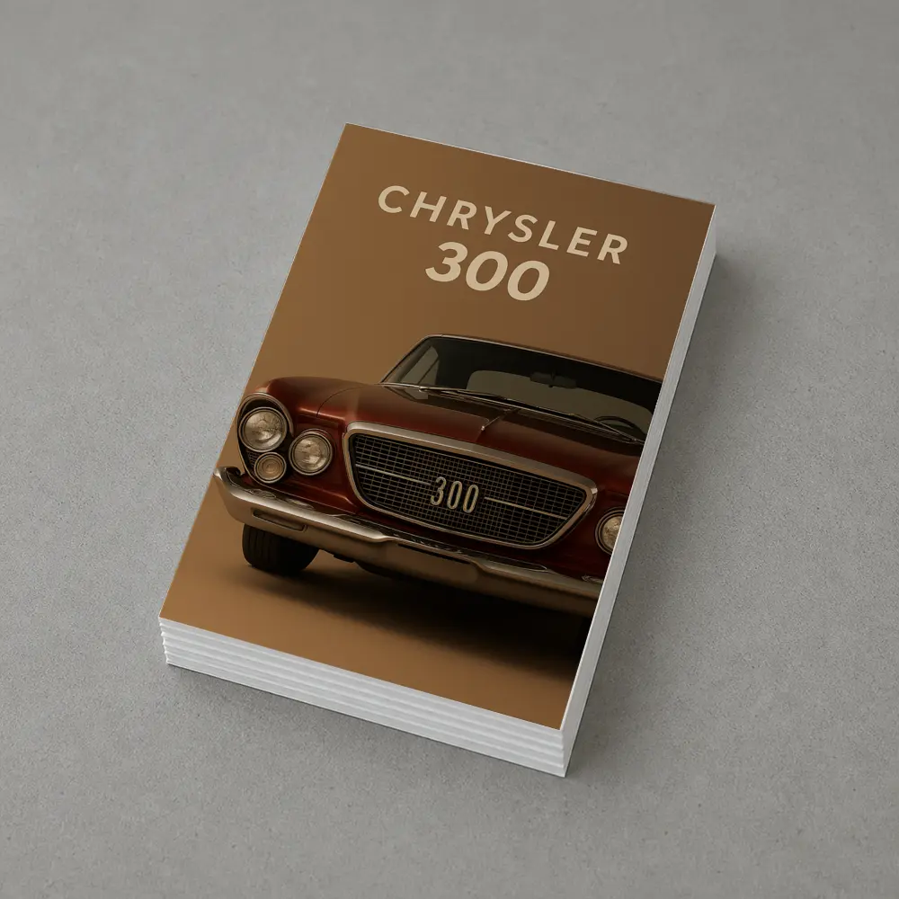 Chrysler 300 Classic Car Beige Background – Postcards