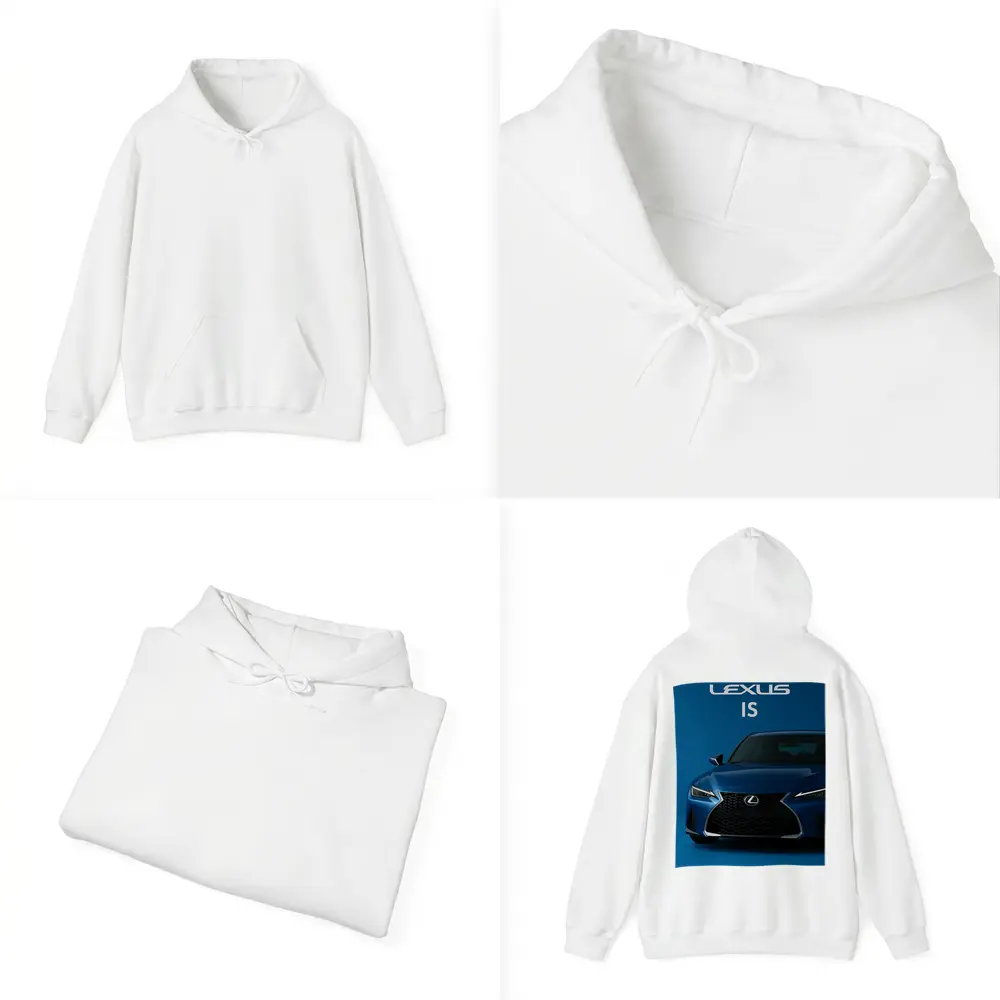 Lexus IS Blue Studio Front View – Hoodies