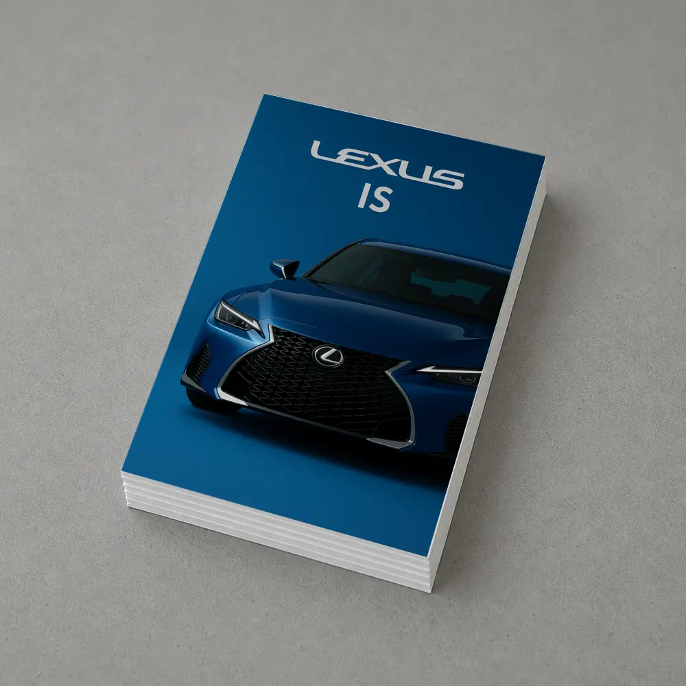 Lexus IS Blue Studio Front View – Postcards