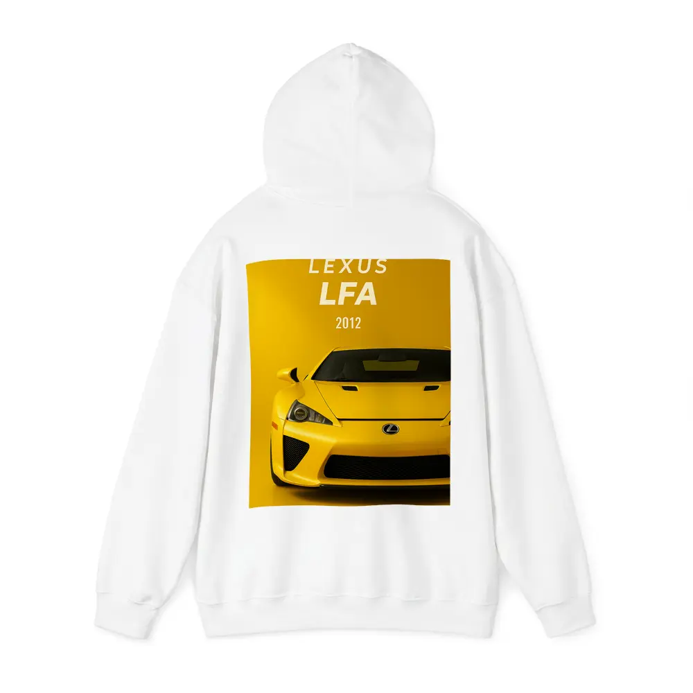 Lexus LFA Yellow Supercar Front View – Hoodies