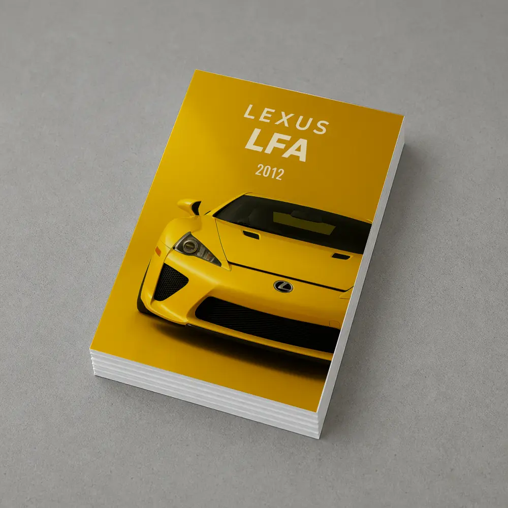 Lexus LFA Yellow Supercar Front View – Postcards