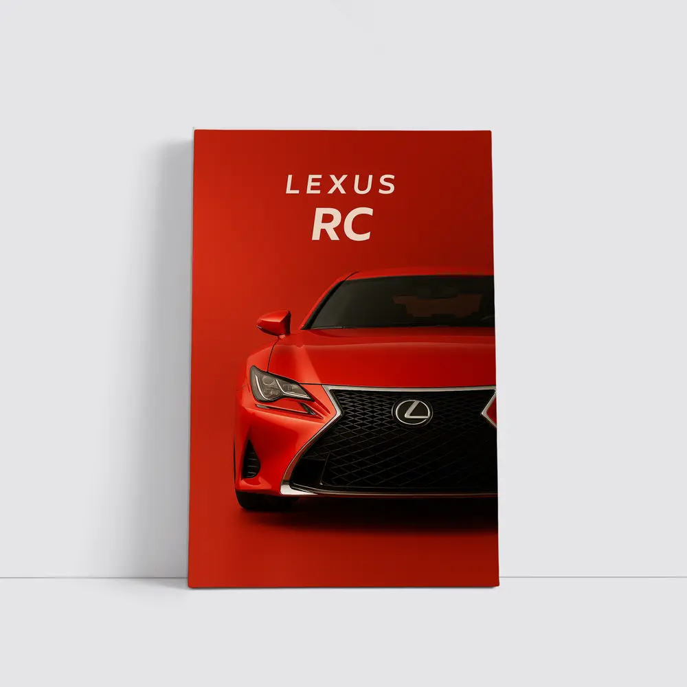 Lexus RC XC10 Red Coupe Front View – Wall Art