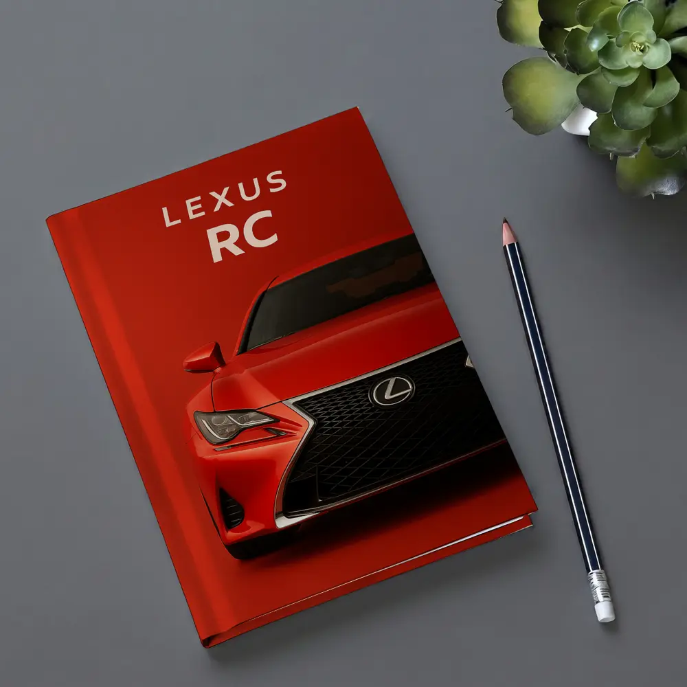 Lexus RC Sports Coupe Red Background – Notebooks