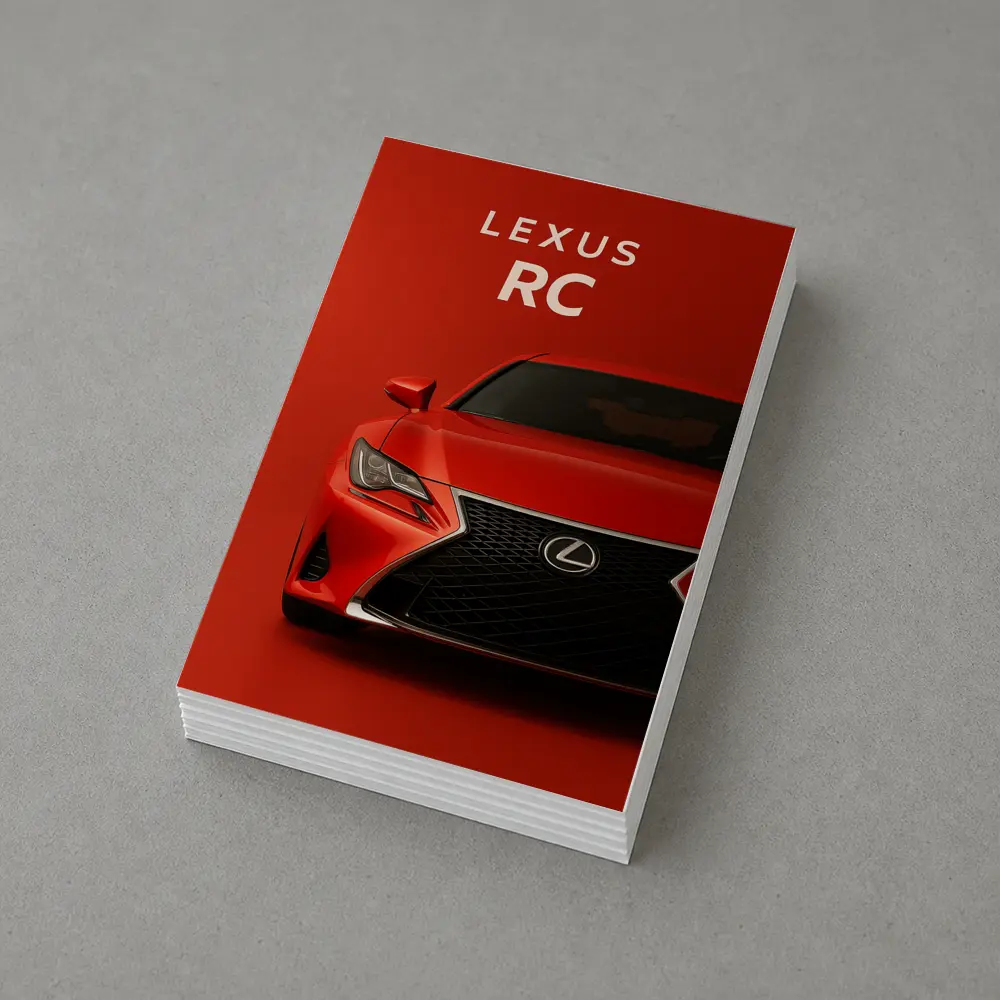Lexus RC Sports Coupe Red Background – Postcards