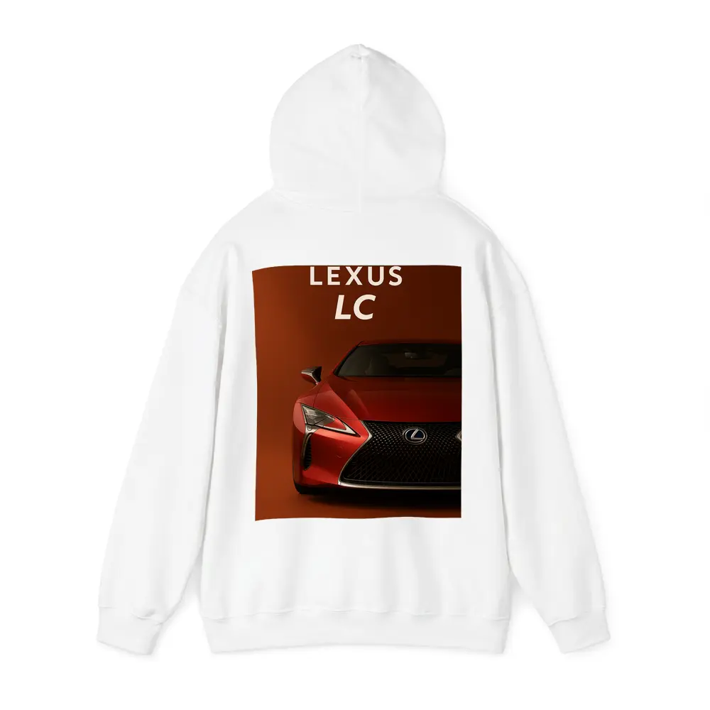 Lexus LC Red Sports Car Front View – Hoodies