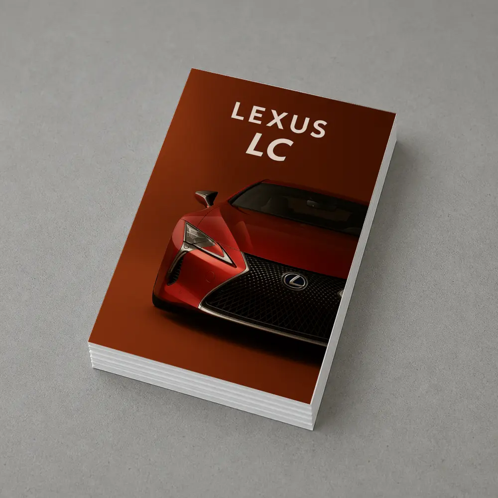 Lexus LC Red Sports Car Front View – Postcards
