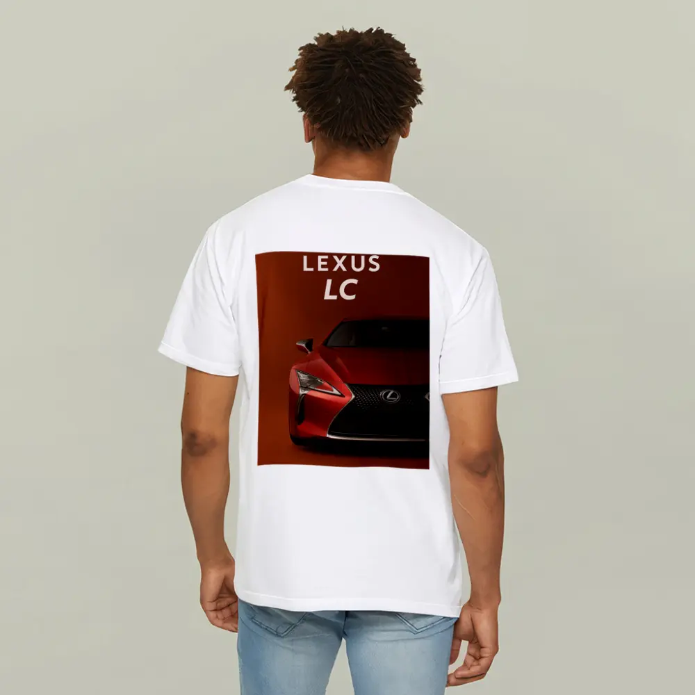 Lexus LC Red Sports Car Front View – T-Shirts