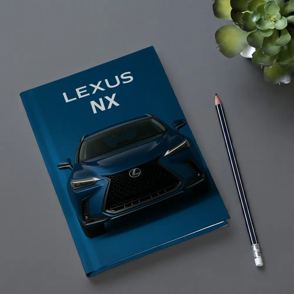 Lexus NX Blue Front View Dark Background – Notebooks