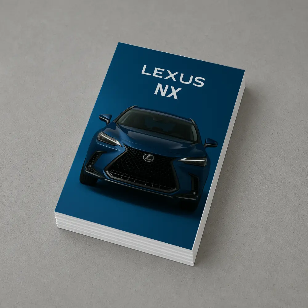 Lexus NX Blue Front View Dark Background – Postcards
