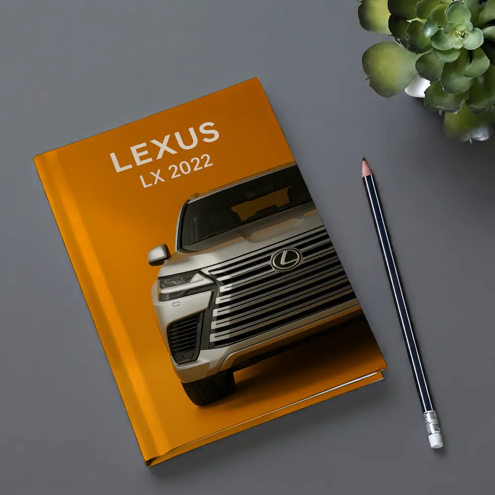 Lexus LX Front View Orange Background – Notebooks