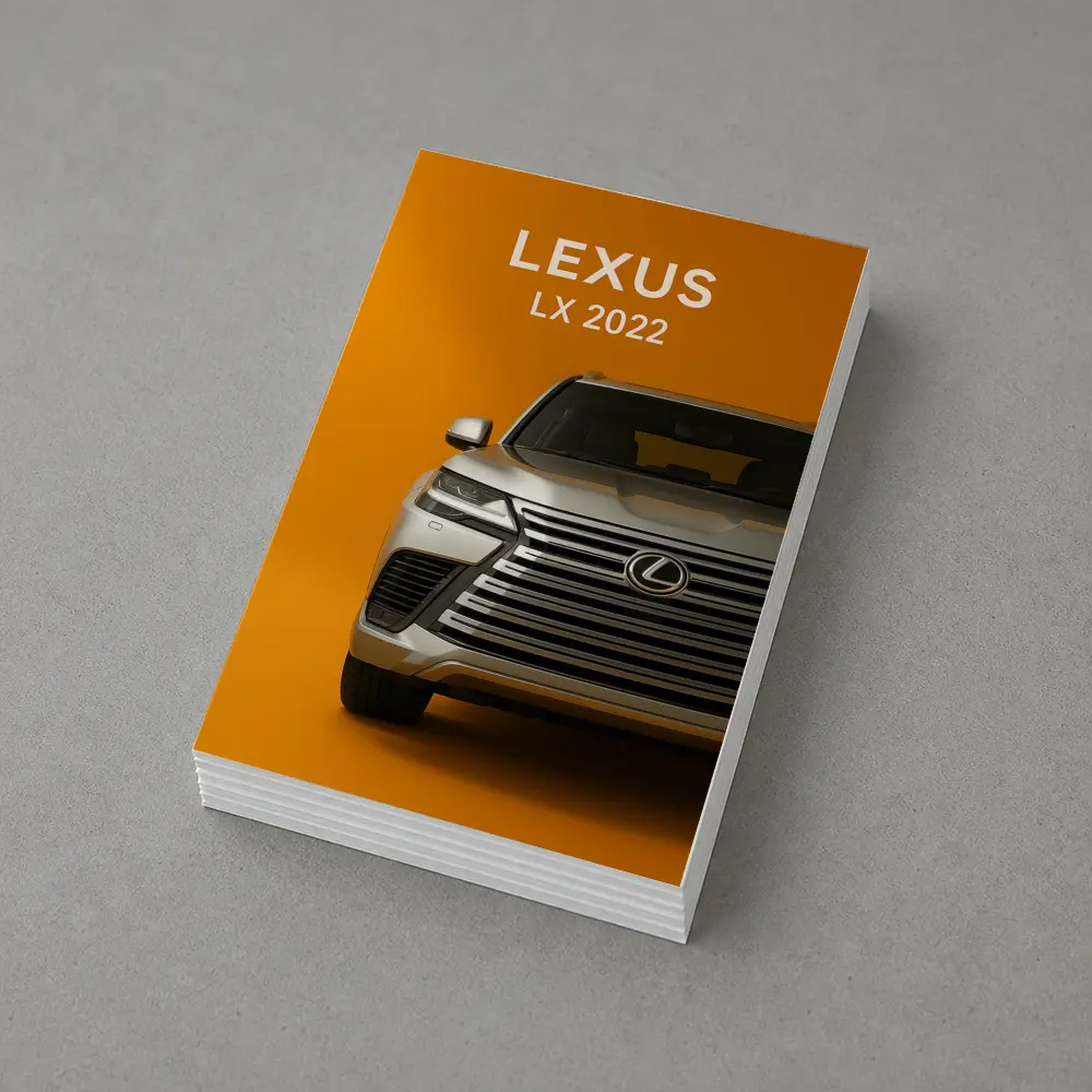 Lexus LX Front View Orange Background – Postcards
