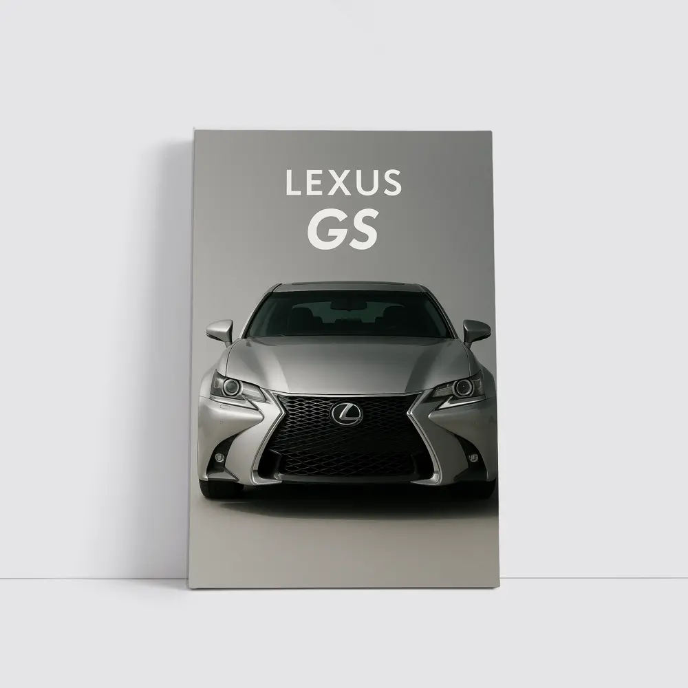 Lexus GS Sedan Front View Gray – Wall Art