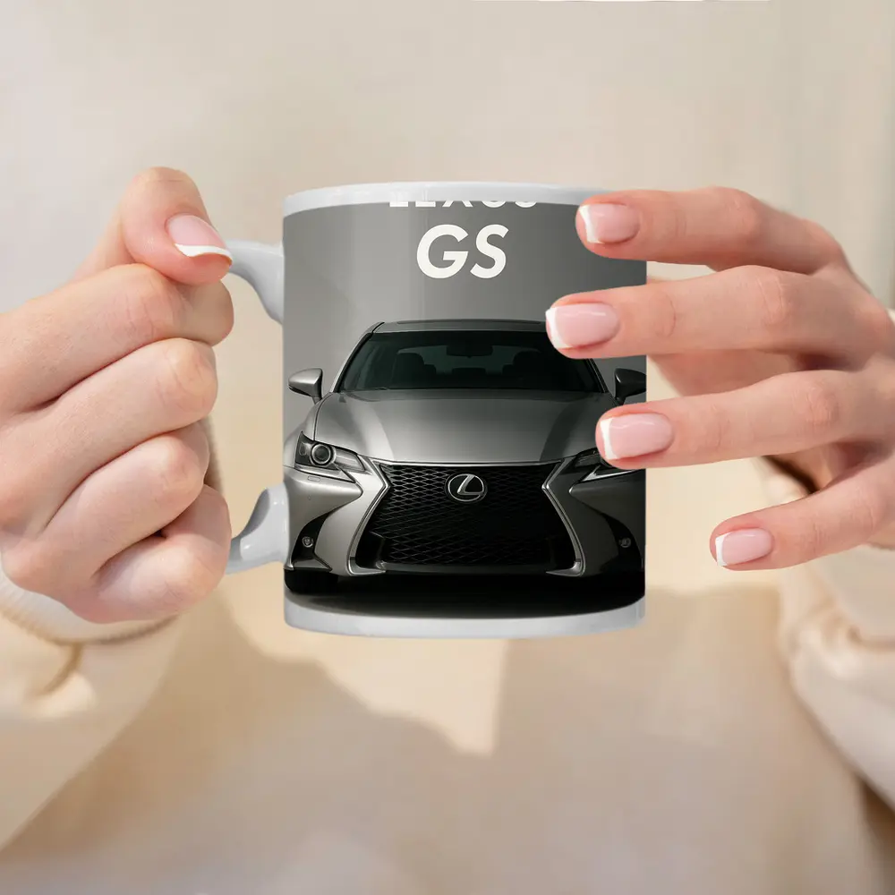 Lexus GS Sedan Front View Gray – Mugs