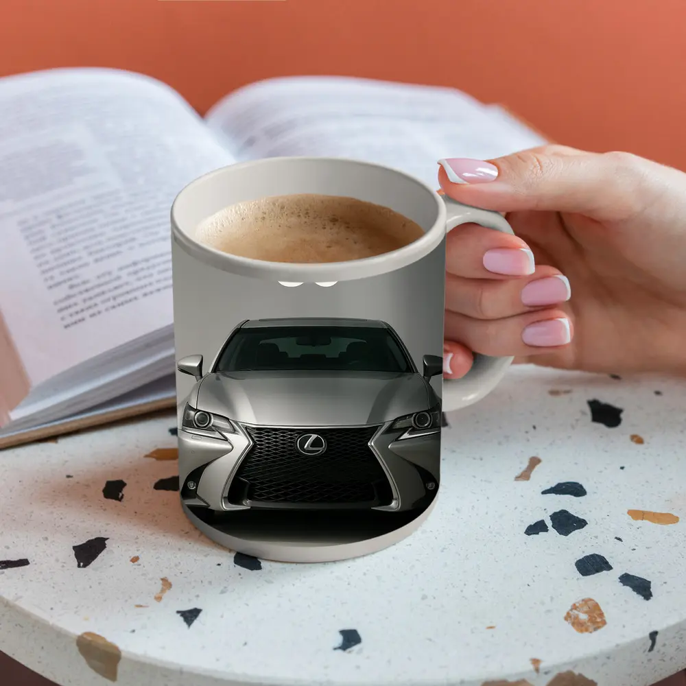 Lexus GS Sedan Front View Gray – Mugs