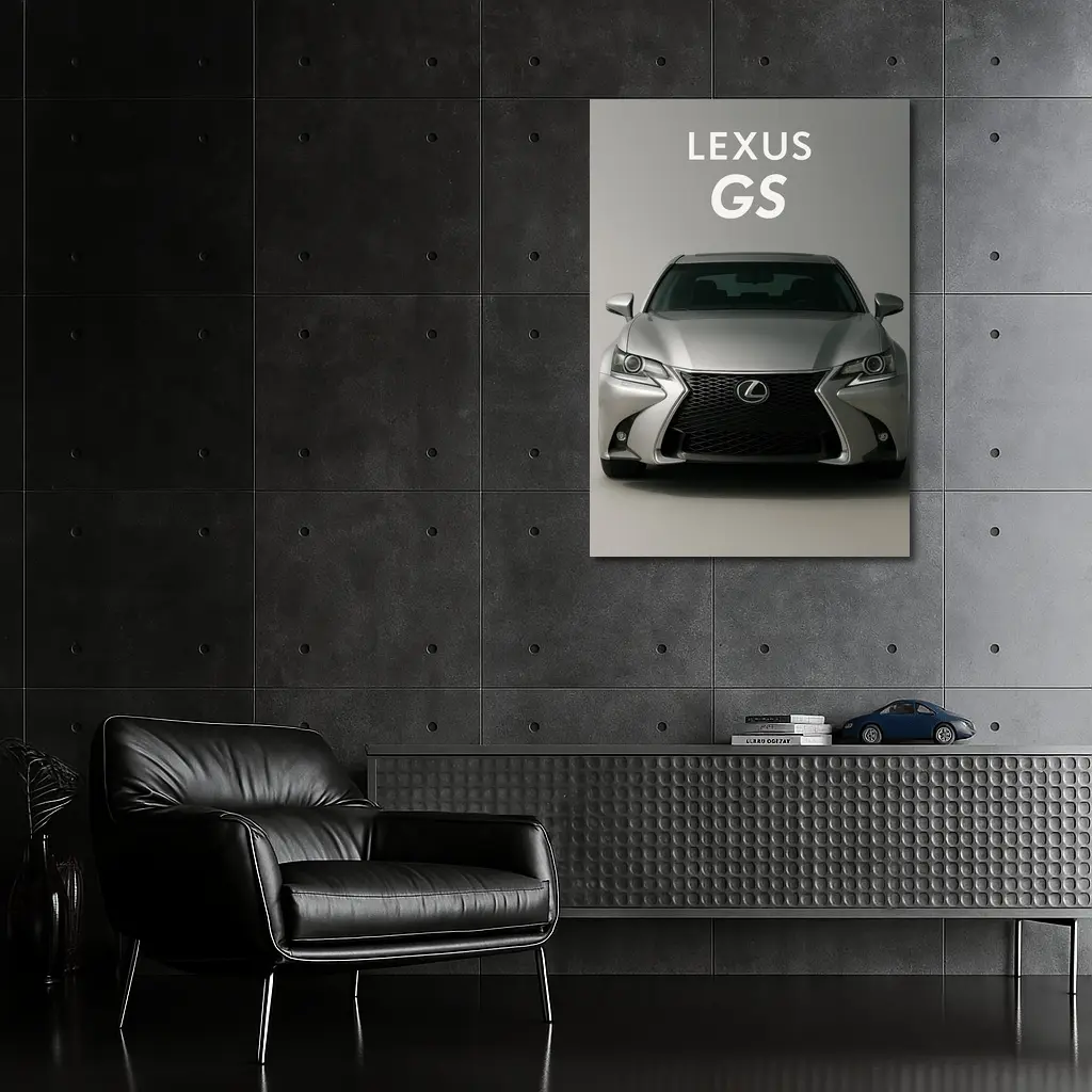 Lexus GS Sedan Front View Gray – Wall Art