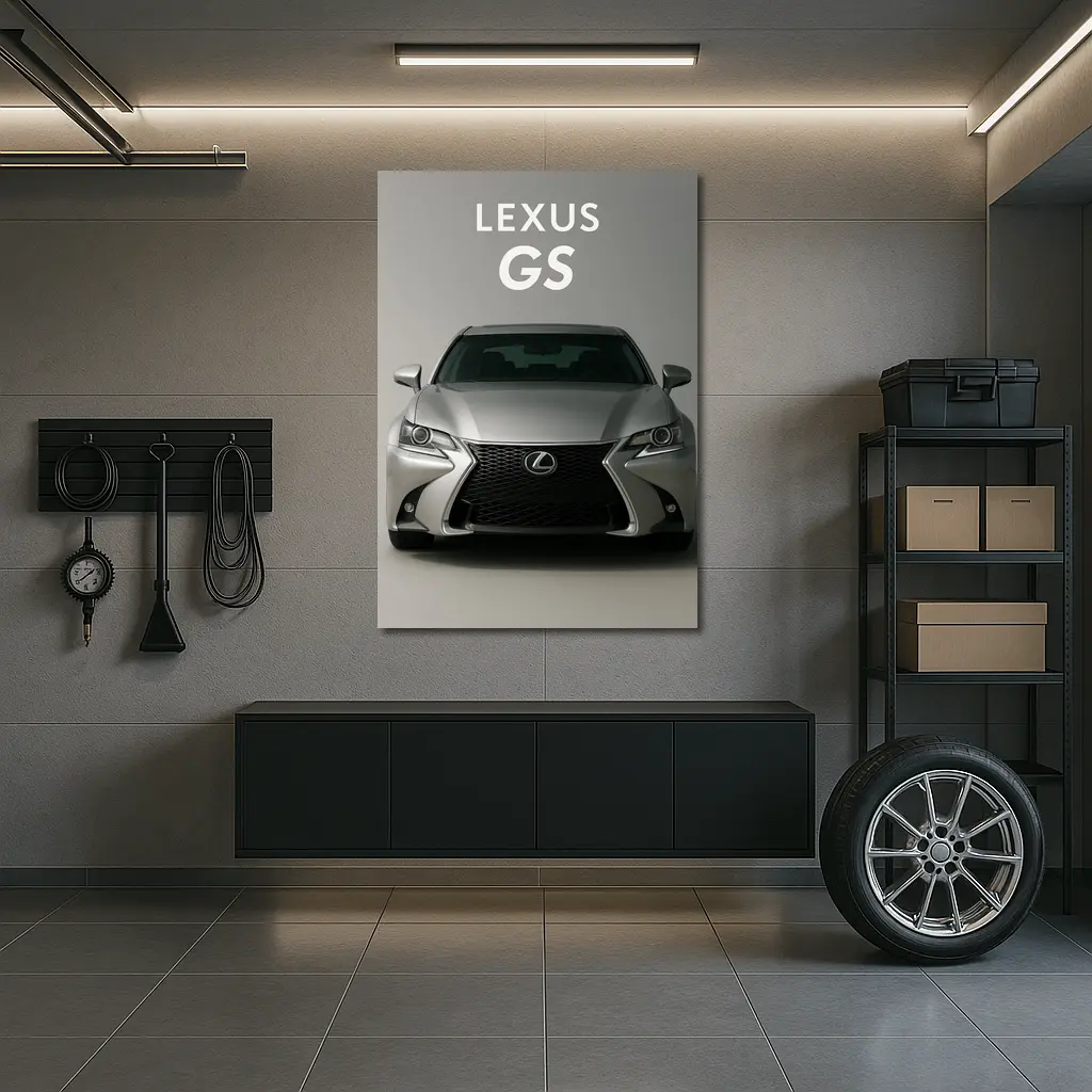 Lexus GS Sedan Front View Gray – Wall Art