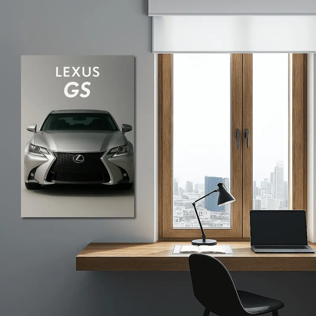 Lexus GS Sedan Front View Gray – Wall Art