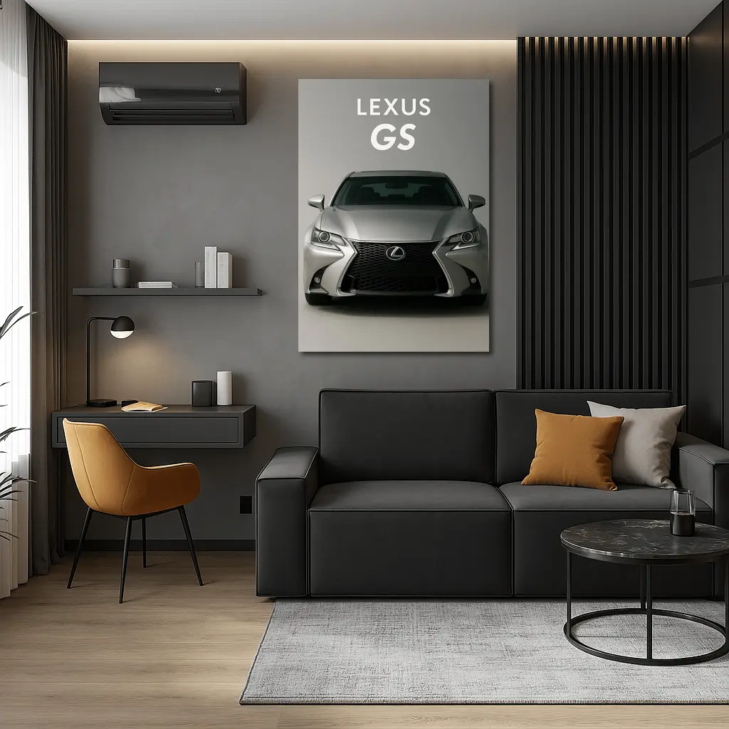 Lexus GS Sedan Front View Gray – Wall Art