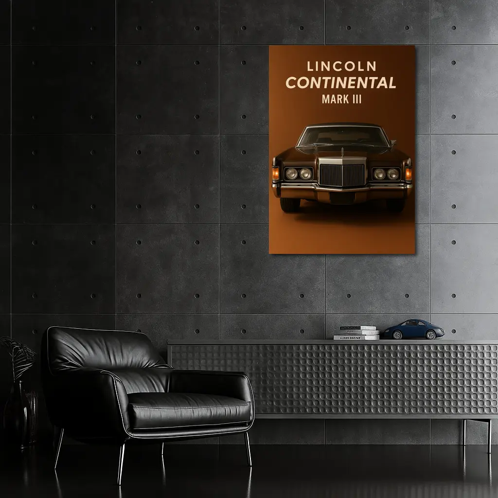Lincoln Continental Mark III Brown Studio – Wall Art