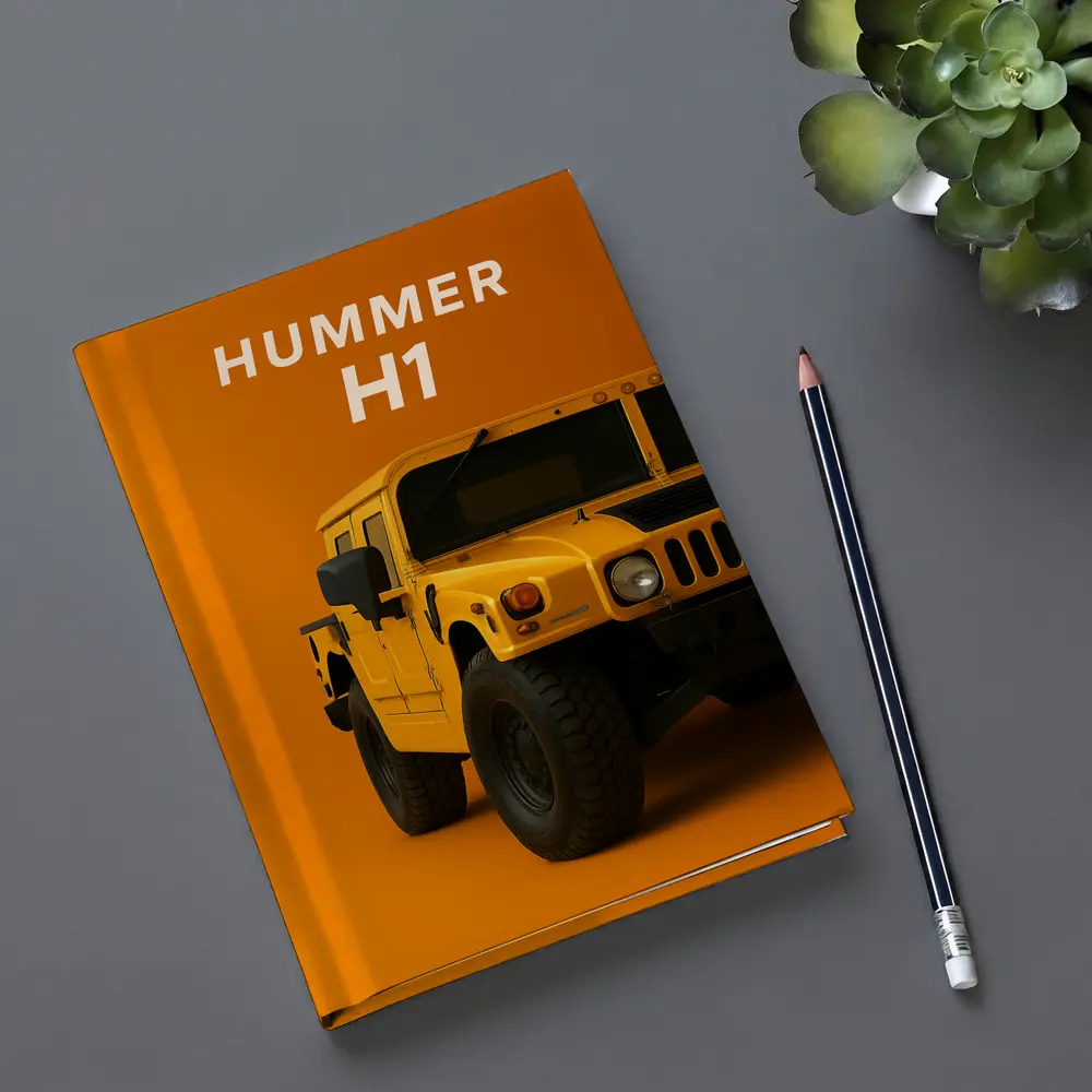 Hummer H1 Yellow Orange Bold Background – Notebooks