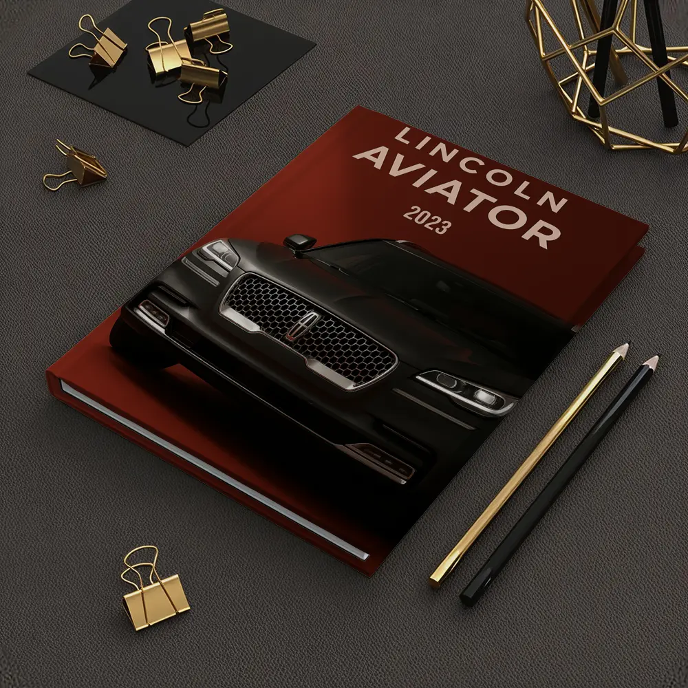 Lincoln Aviator 2023 Dark Red Background – Notebooks