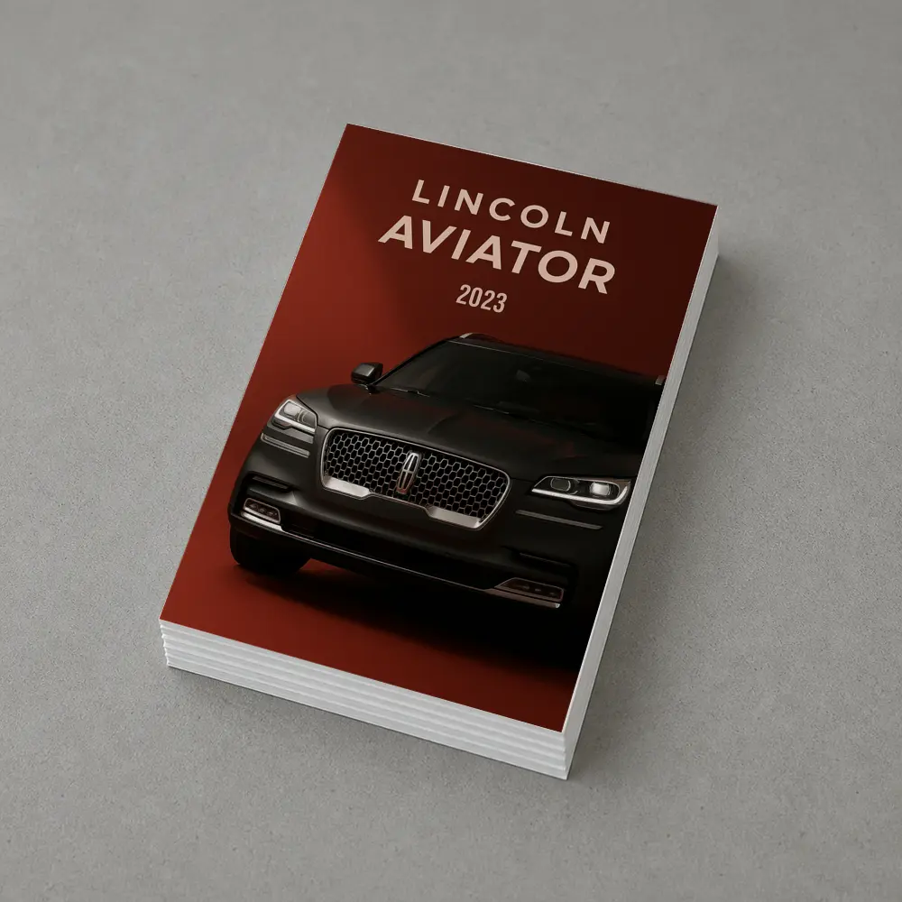 Lincoln Aviator 2023 Dark Red Background – Postcards