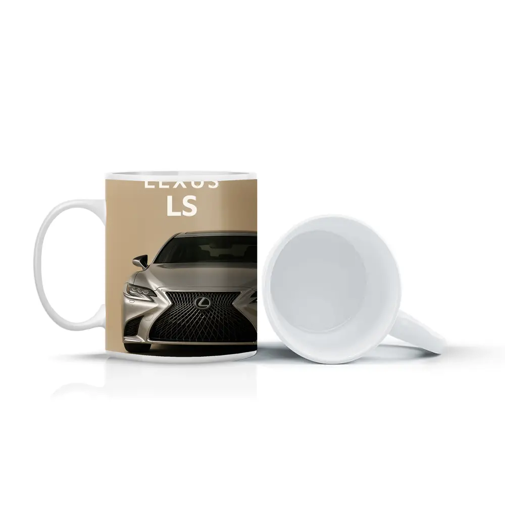 Lexus LS Luxury Sedan Beige Background – Mugs