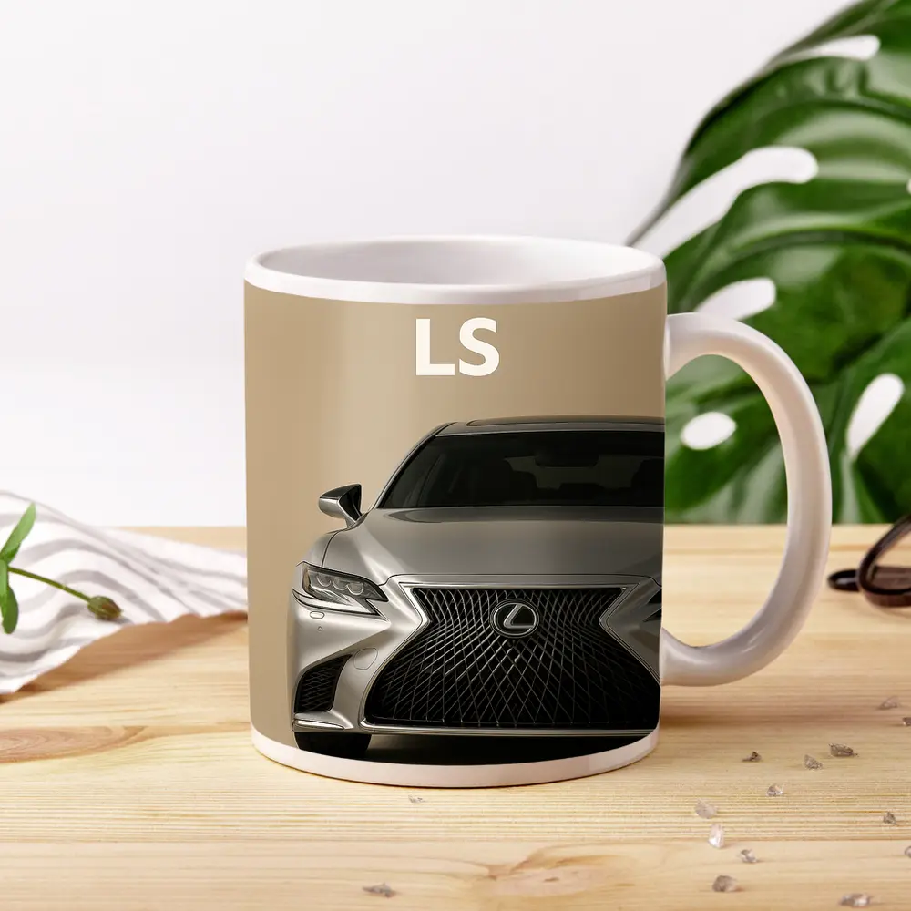 Lexus LS Luxury Sedan Beige Background – Mugs