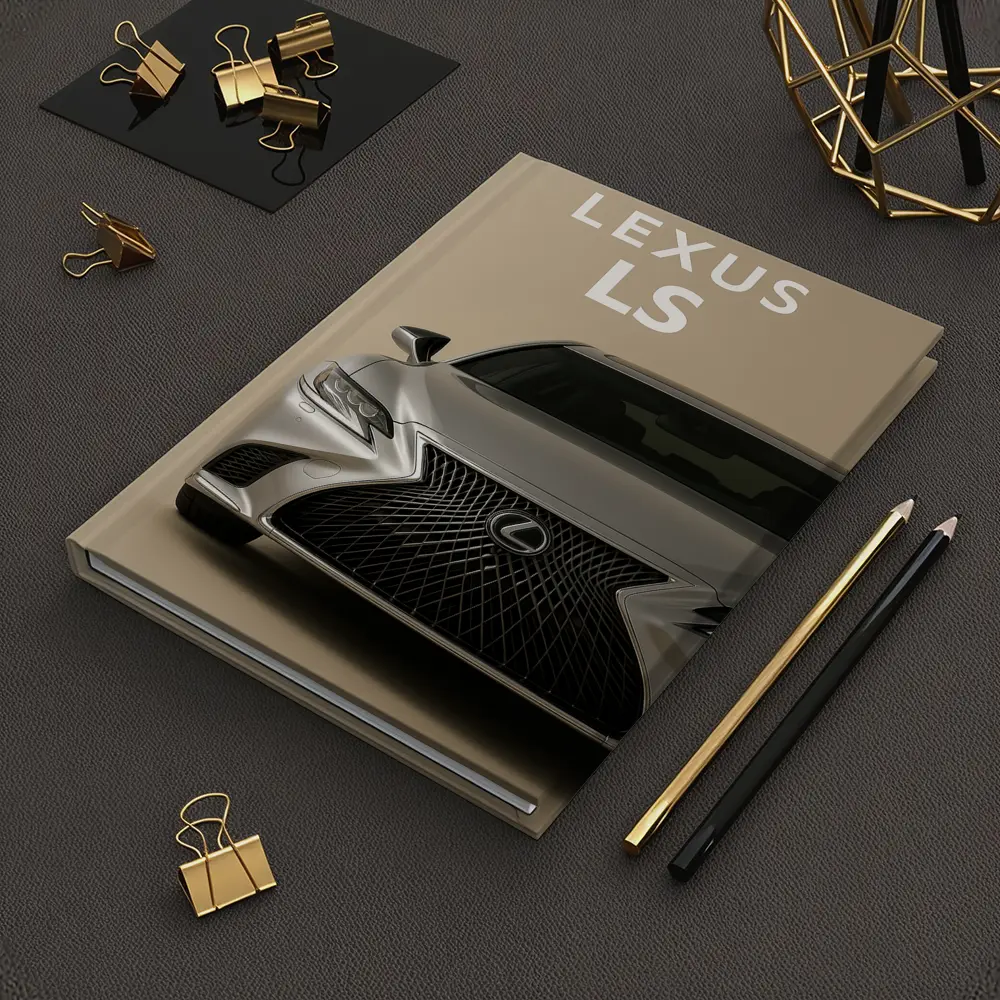 Lexus LS Luxury Sedan Beige Background – Notebooks