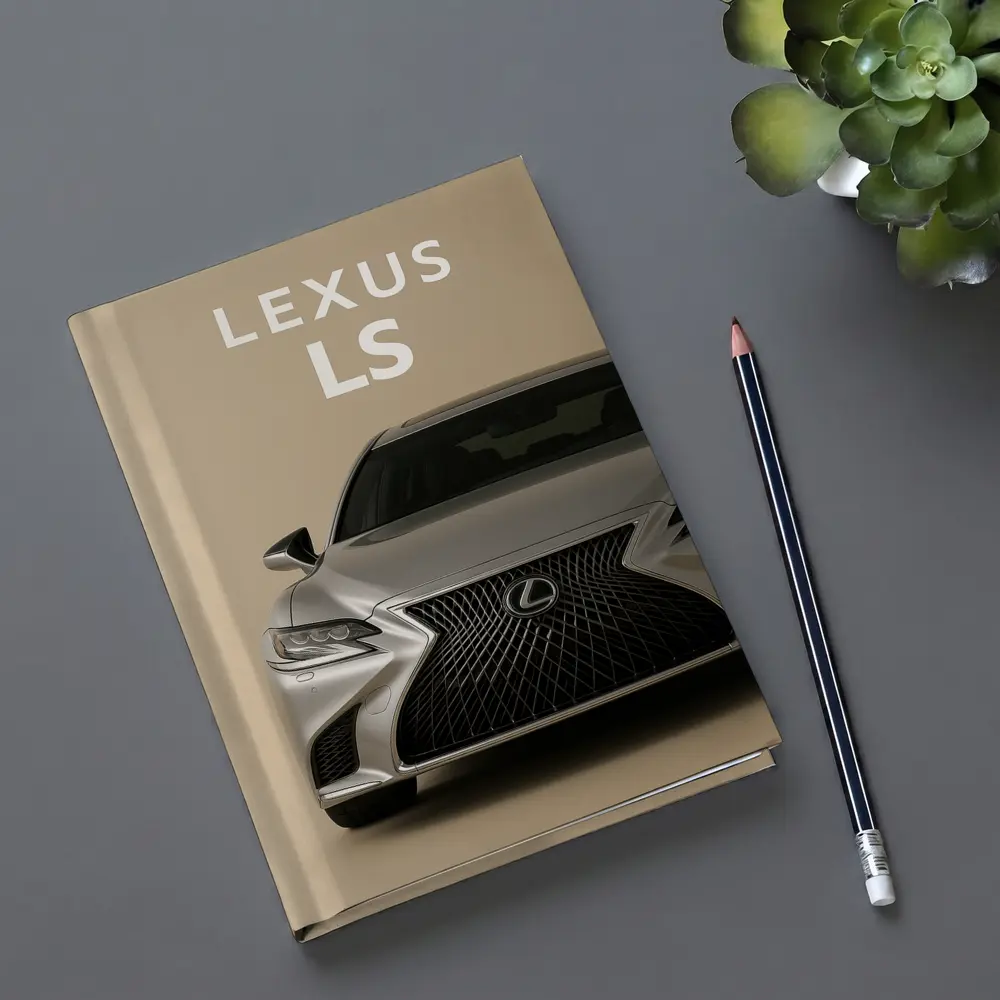 Lexus LS Luxury Sedan Beige Background – Notebooks