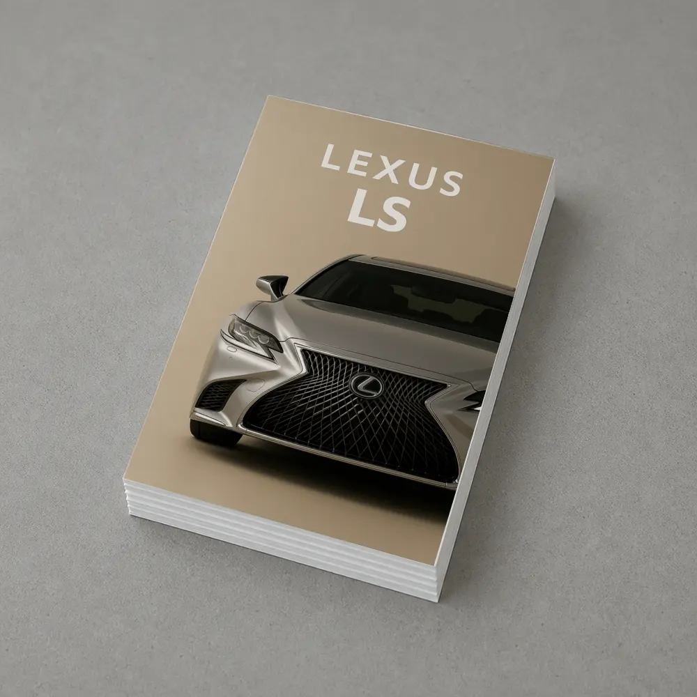 Lexus LS Luxury Sedan Beige Background – Postcards