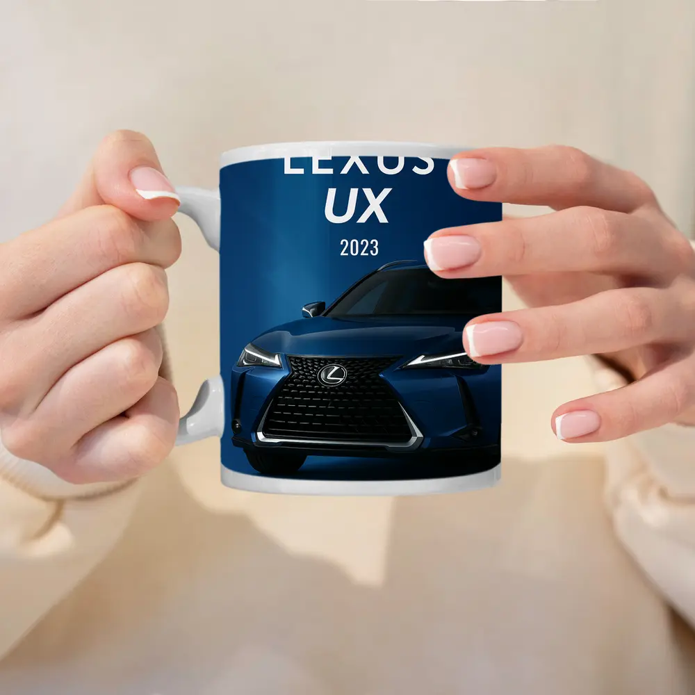 Lexus UX 2023 Blue Crossover Dark Background – Mugs