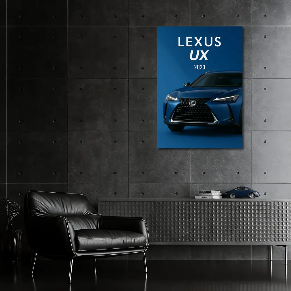Lexus UX 2023 Blue Crossover Dark Background – Wall Art
