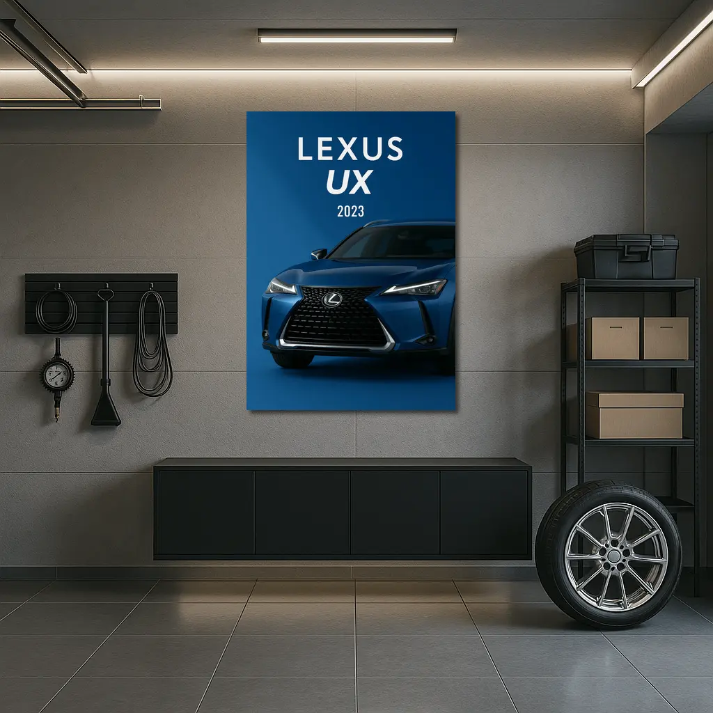 Lexus UX 2023 Blue Crossover Dark Background – Wall Art